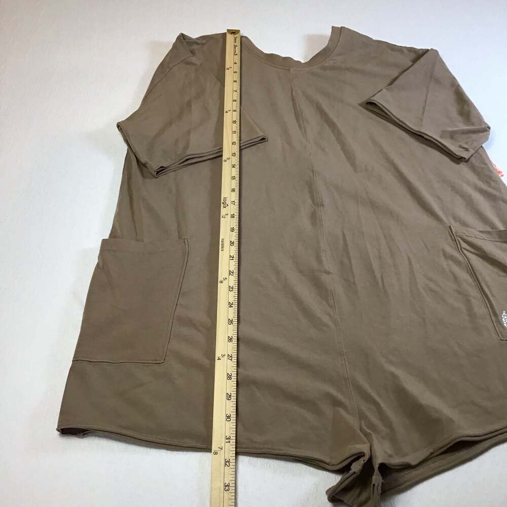 FP Movement Hot Shot Tee Romper Mocha Latte Large boho Summer - Picture 7 of 11